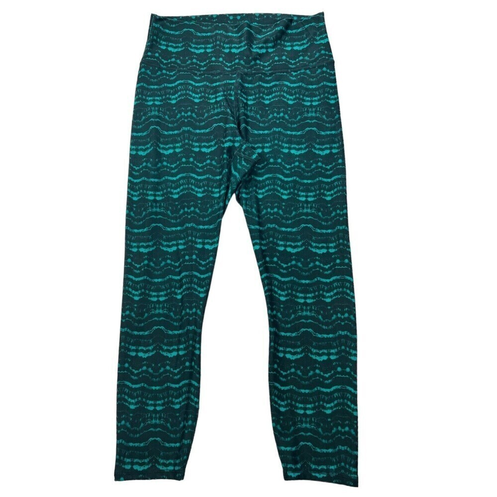 FABLETICS Define High-Waisted Powerhold Ankle Crop Leggings Tidal Print Size M
